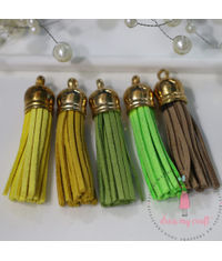 Medium Faux Leather Tassel - Brights