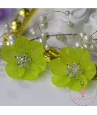 Small 3D Fairy Flowers - Lime Green