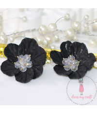 Small 3D Fairy Flowers - Black