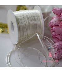 Satin Ribbon Twine - White