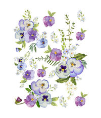 Pansies - Fabric Transfer Sheet