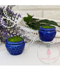 Miniature Blue Flower Pot Big