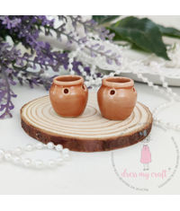 Miniature Hanging Planter Pot - Brown