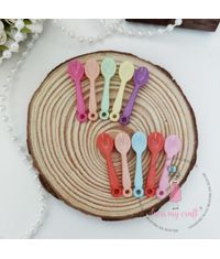 Miniature Plastic Spoons With Loop