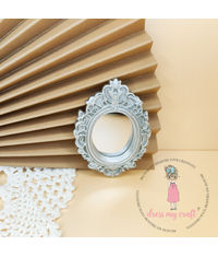 Miniature Oval Mirror - Silver