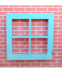 Miniature Anywhere Wooden Window - Baby Blue