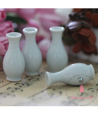 Miniature White Long Vase