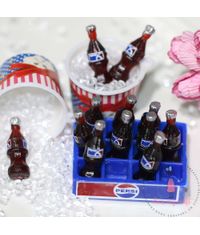 Miniature Pepsi Bottle with Crate