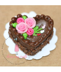 Miniature Heart Chocolate Cake