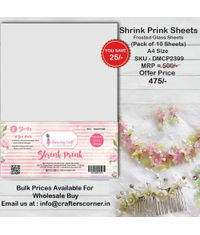 Shrink Prink (Frosted Glass Sheets) - Pack of 10 Sheets