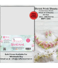 Shrink Prink (Frosted Glass Sheets) - Pack of 5 Sheets