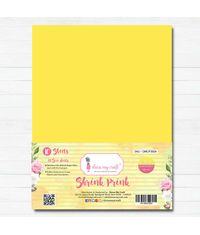 Shrink Prink - Yellow Frosted Glass Sheet - Pack of 10 Sheets