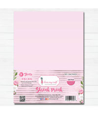 Shrink Prink - Soft Pink Frosted Glass Sheet - Pack of 50 Sheets