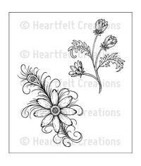 Feathered Daisy - Stamp