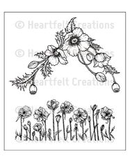 Poppy Corner & Border - Stamp