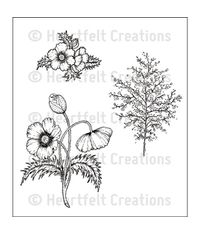 Blazing Poppy Fillers - Stamp