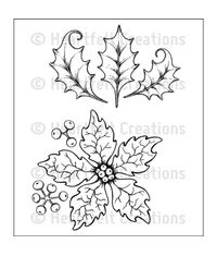 Large Sparkling Poinsettia - Stamp