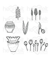 Tulip Vase & Fillers Cling Stamp Set