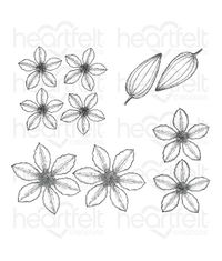 Clematis Cling Stamp Set