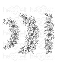 Clematis Spray Cling Stamp Set