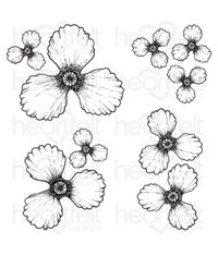 Wild Poppy Cling Stamp Set