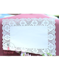 Paper Doilies - 10"x14" Rectangle White 20/Pkg