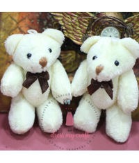 Mini Off White Plush Teddy Bear