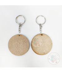 MDF Circle With Key Chains (Pack of  2 Sets)