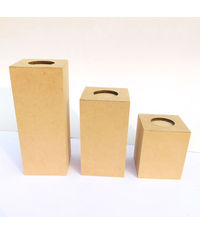 MDF Candle Pillar Set (3 Pcs )