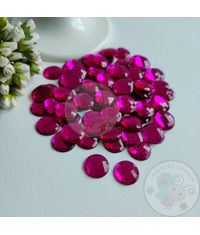 Magenta Gems Kundan Stones Round (Flat Back)