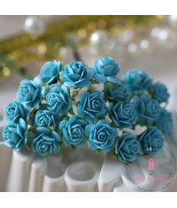 Micro Mini Roses - Bright Blue