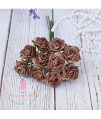 Micro Mini Roses - Coffee Brown