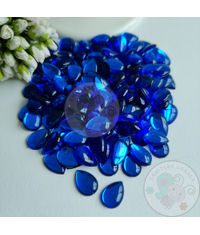 Medium Royal Blue Kundan Stones Tear Drop (Flat Back)