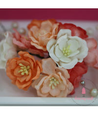 Poppy Rose - Peach and Orange