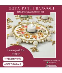 Gota Patti Rangoli Class With Kit