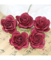 Curved Roses 35 MM - Dark Maroon