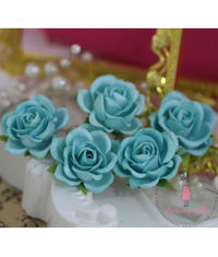 Curved Roses 35 MM - Blue