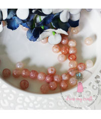 Real Stone Beads - Marble Peach