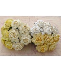 Curved Roses Combo - WHITE/CREAM Tone