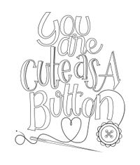 Cute As A Button - Stamp