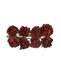 Brown Curly Rose Paper Flowers