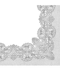 Napkin - Royal Lace Silver (Decoupage Napkin)