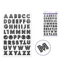 Caps Font Silver Sticker