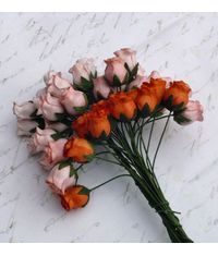 Peach Orange Tone - Twisted Rose Buds Combo