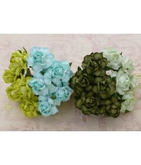 Curved Roses Combo - Green Tone