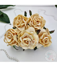 Embossed Roses - Light Yellow