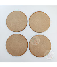 Wooden Circle Coaster - Pack of 4  (100 mm X 100 mm)