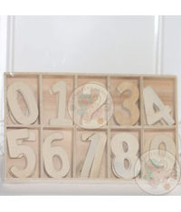 Wooden Numerals - 60 Pcs/Pack
