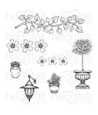 French Cottage 'scapes Cling Stamp Set