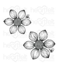 Dazzling Dahlia Cling Stamp Set